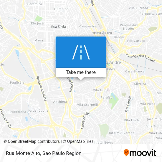 Rua Monte Alto map