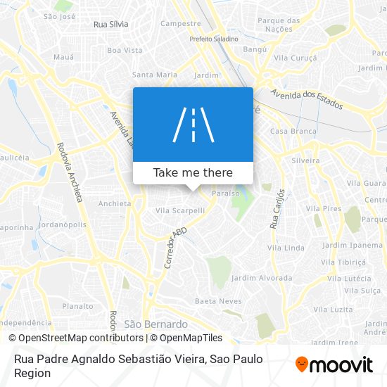 Rua Padre Agnaldo Sebastião Vieira map