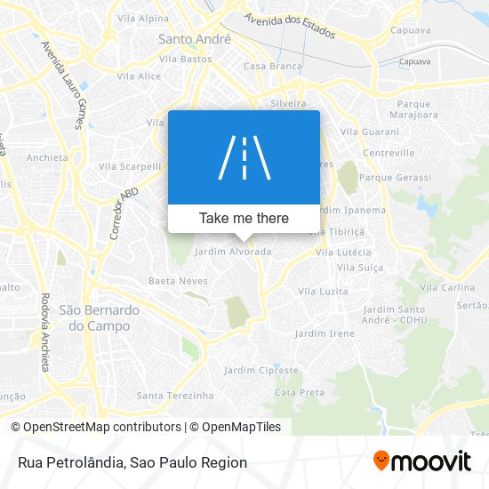 Rua Petrolândia map