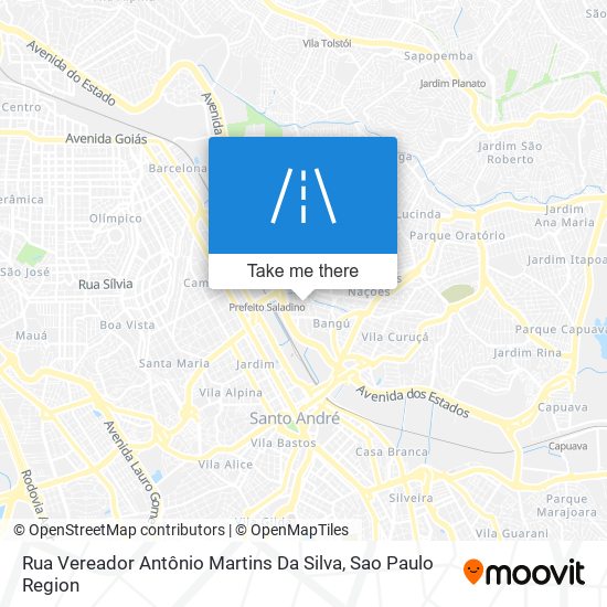 Mapa Rua Vereador Antônio Martins Da Silva