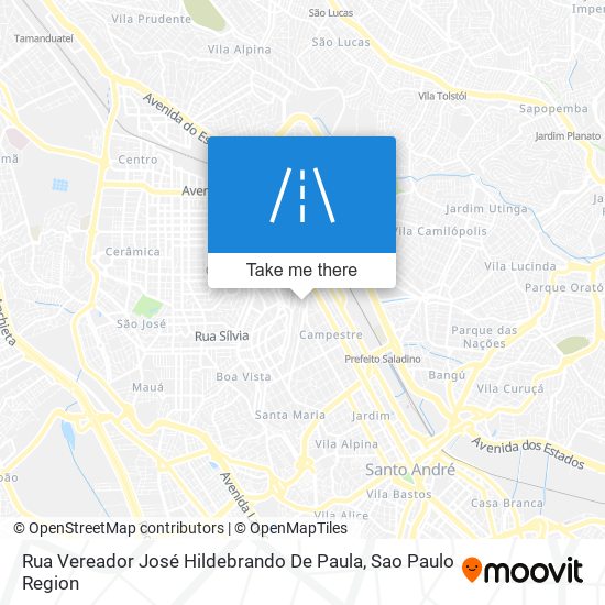 Rua Vereador José Hildebrando De Paula map