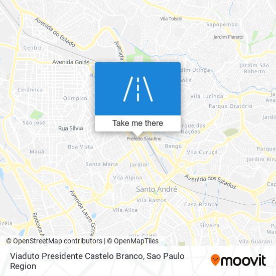 Mapa Viaduto Presidente Castelo Branco