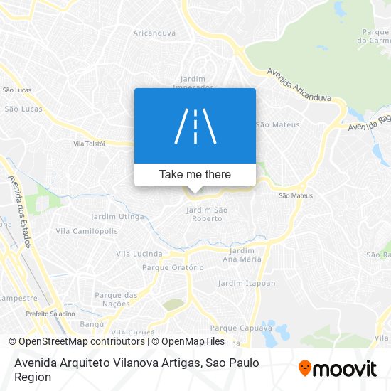 Avenida Arquiteto Vilanova Artigas map