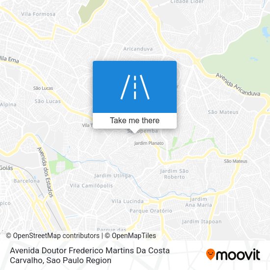 Avenida Doutor Frederico Martins Da Costa Carvalho map