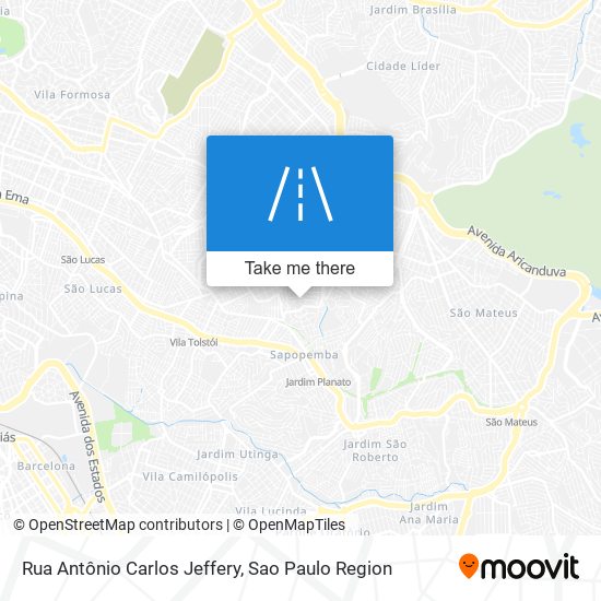 Rua Antônio Carlos Jeffery map