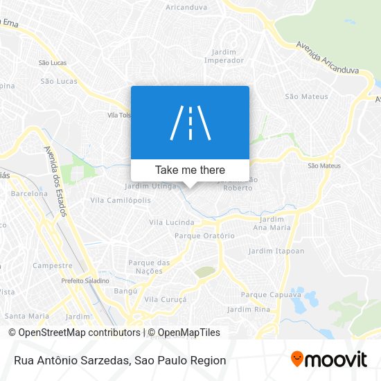 Rua Antônio Sarzedas map