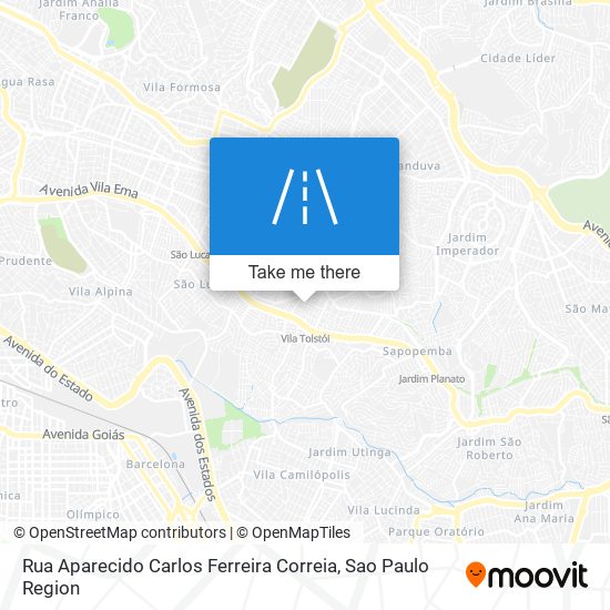 Mapa Rua Aparecido Carlos Ferreira Correia