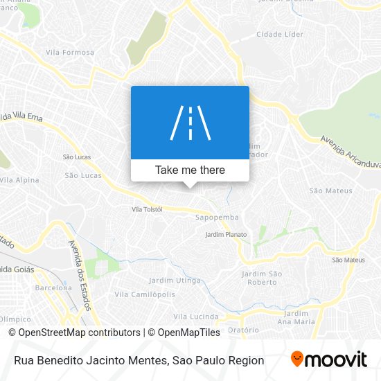 Rua Benedito Jacinto Mentes map