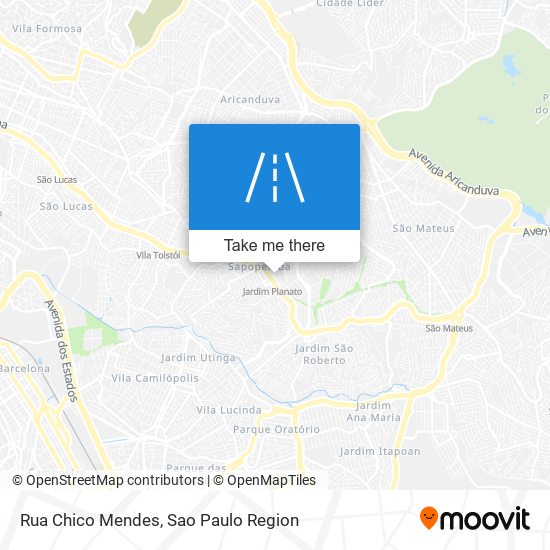 Mapa Rua Chico Mendes