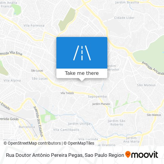 Mapa Rua Doutor Antônio Pereira Pegas
