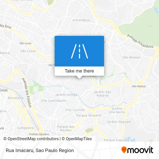 Rua Imacaru map