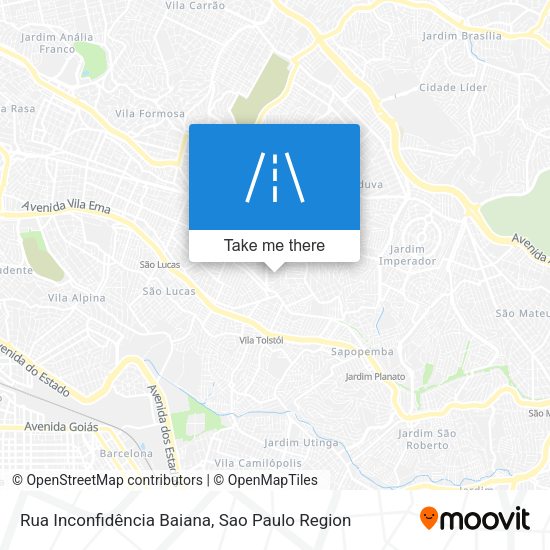 Rua Inconfidência Baiana map