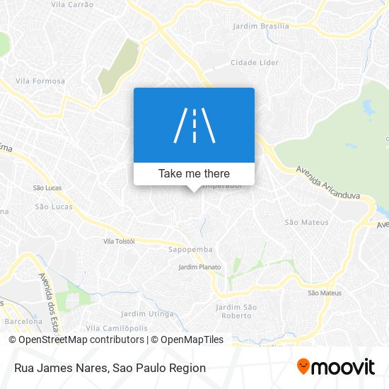 Rua James Nares map