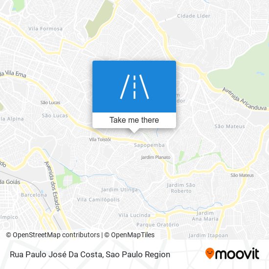Mapa Rua Paulo José Da Costa