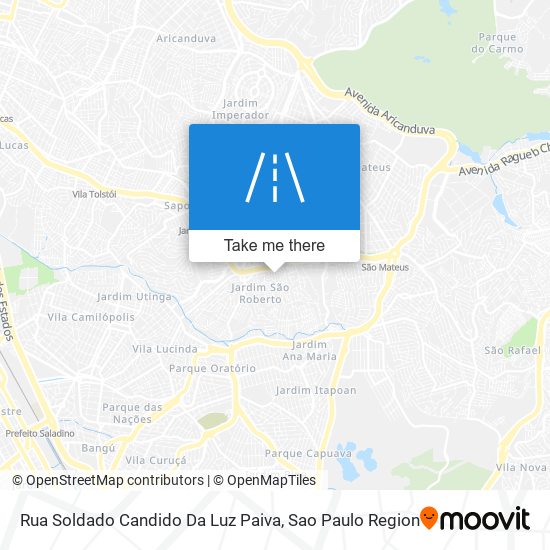 Rua Soldado Candido Da Luz Paiva map