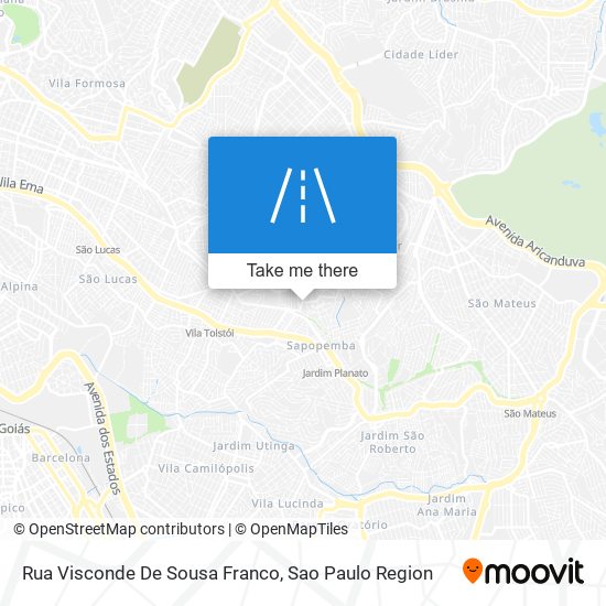 Mapa Rua Visconde De Sousa Franco