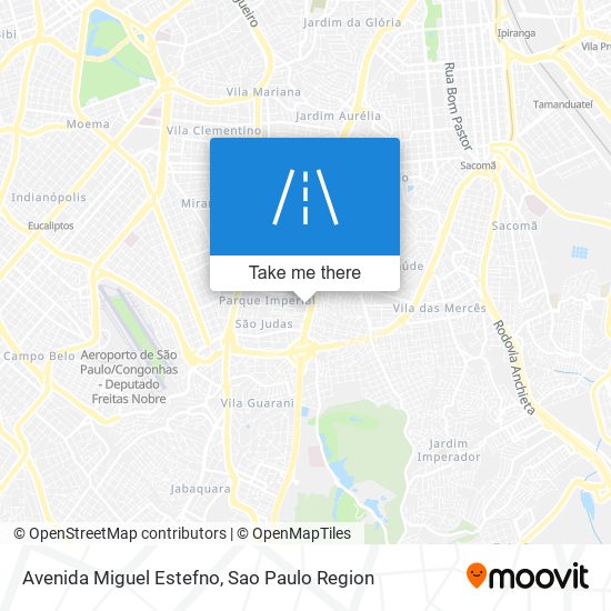 Mapa Avenida Miguel Estefno
