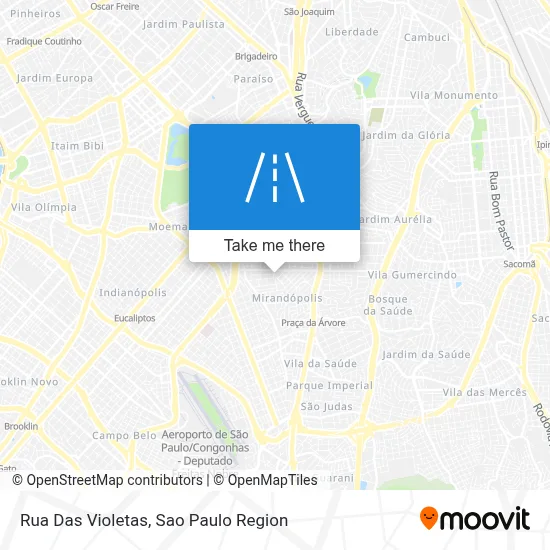 Rua Das Violetas map
