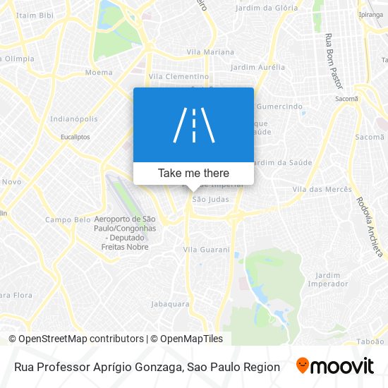 Mapa Rua Professor Aprígio Gonzaga