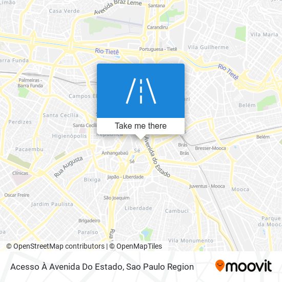 Acesso À Avenida Do Estado map