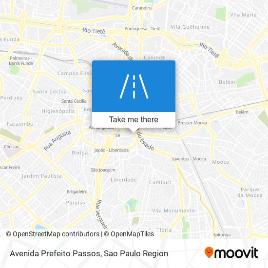 Mapa Avenida Prefeito Passos