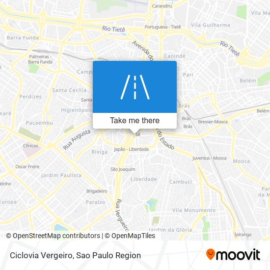 Mapa Ciclovia Vergeiro