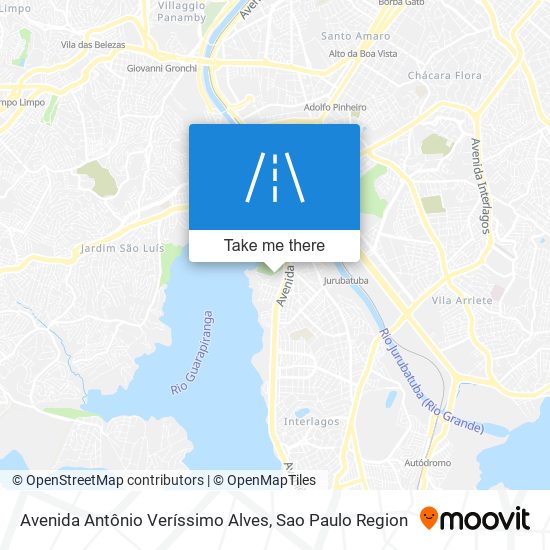 Mapa Avenida Antônio Veríssimo Alves