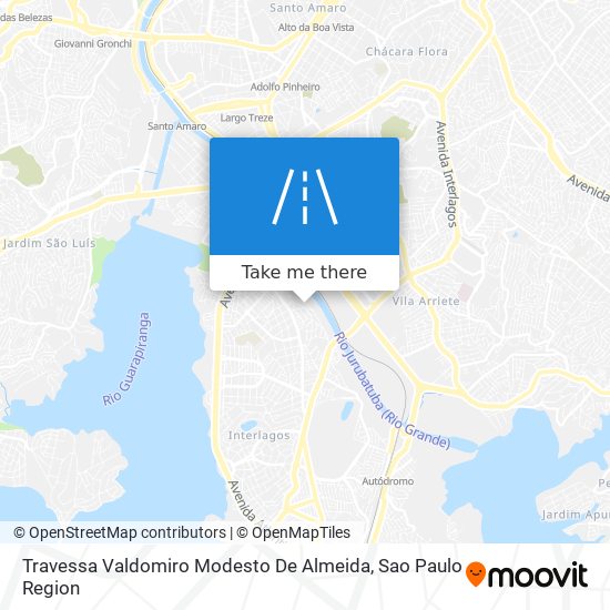 Mapa Travessa Valdomiro Modesto De Almeida