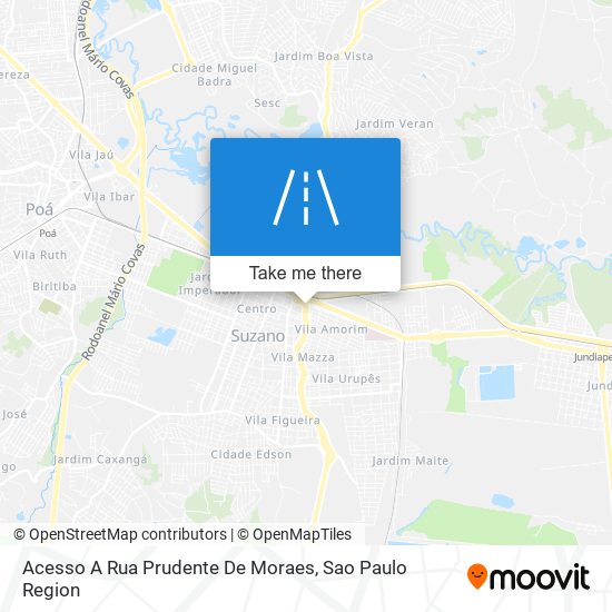 Acesso A Rua Prudente De Moraes map