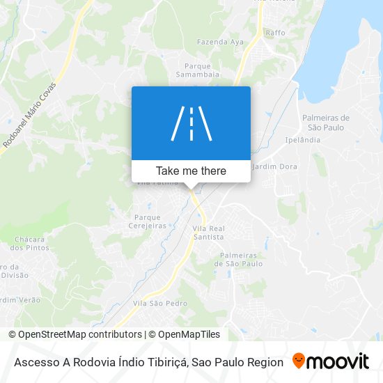 Ascesso A Rodovia Índio Tibiriçá map