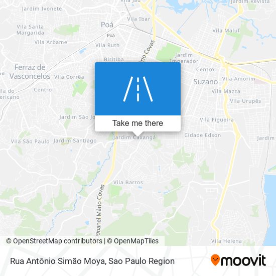 Rua Antônio Simão Moya map