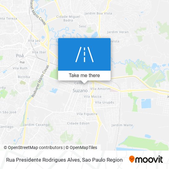 Mapa Rua Presidente Rodrigues Alves