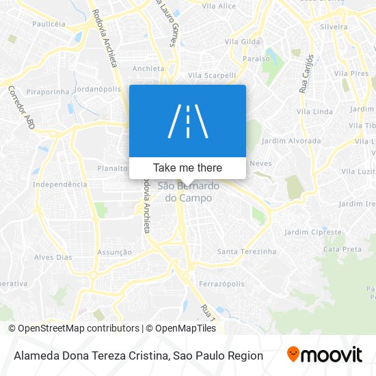 Alameda Dona Tereza Cristina map