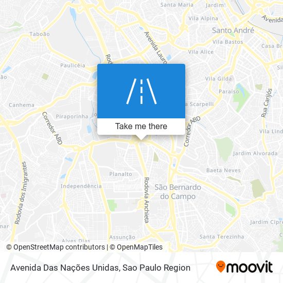 Avenida Das Nações Unidas map