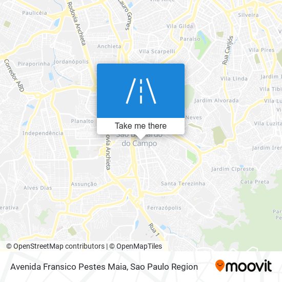 Avenida Fransico Pestes Maia map