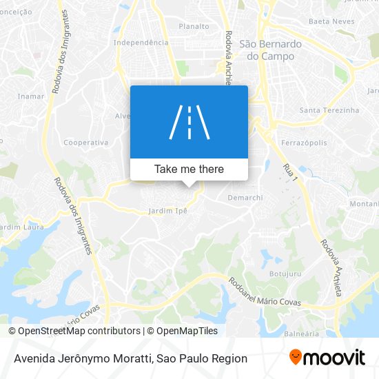 Mapa Avenida Jerônymo Moratti