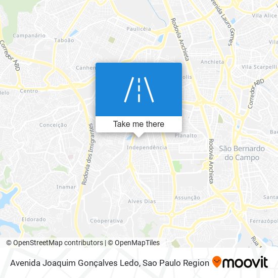 Avenida Joaquim Gonçalves Ledo map