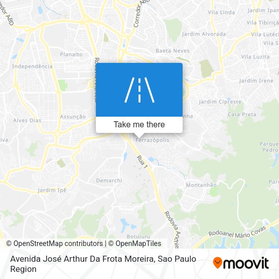 Avenida José Arthur Da Frota Moreira map