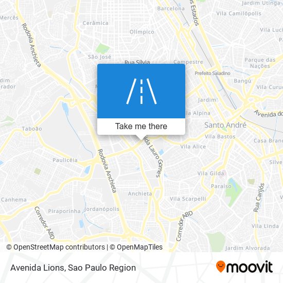 Avenida Lions map