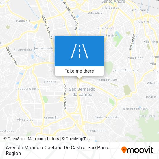 Mapa Avenida Mauricio Caetano De Castro