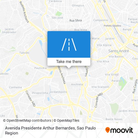 Mapa Avenida Presidente Arthur Bernardes