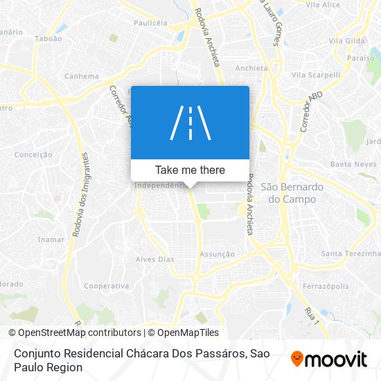 Mapa Conjunto Residencial Chácara Dos Passáros