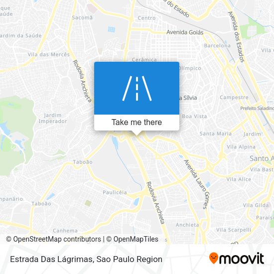 Estrada Das Lágrimas map