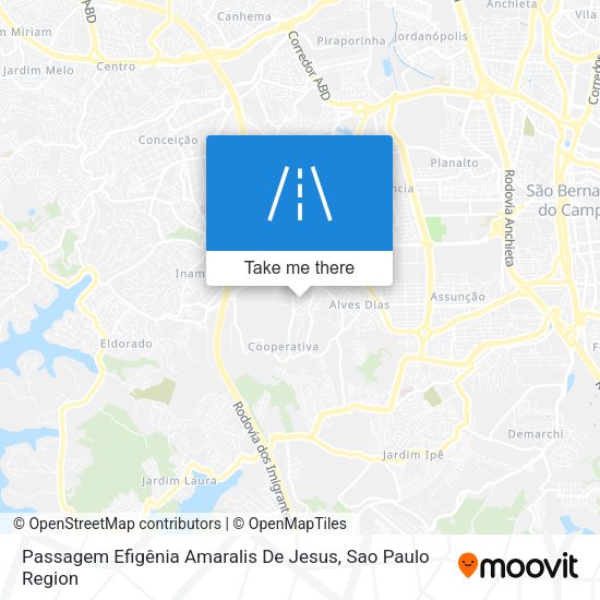 Passagem Efigênia Amaralis De Jesus map