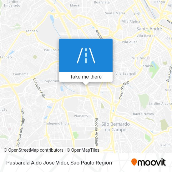 Passarela Aldo José Vidor map
