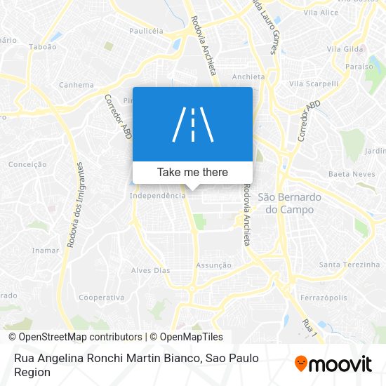 Rua Angelina Ronchi Martin Bianco map