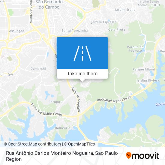 Rua Antônio Carlos Monteiro Nogueira map