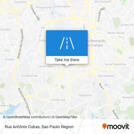 Mapa Rua Antônio Cubas