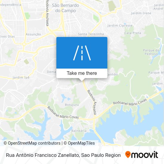 Rua Antônio Francisco Zanellato map