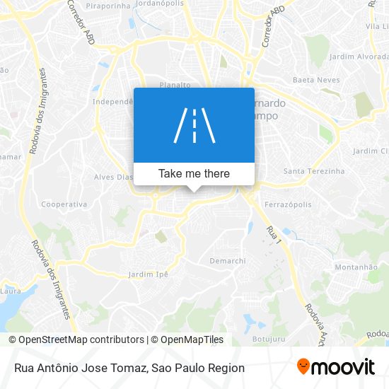 Rua Antônio Jose Tomaz map